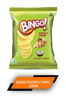 Bingo Potato Chips Cream & Onion 20gm